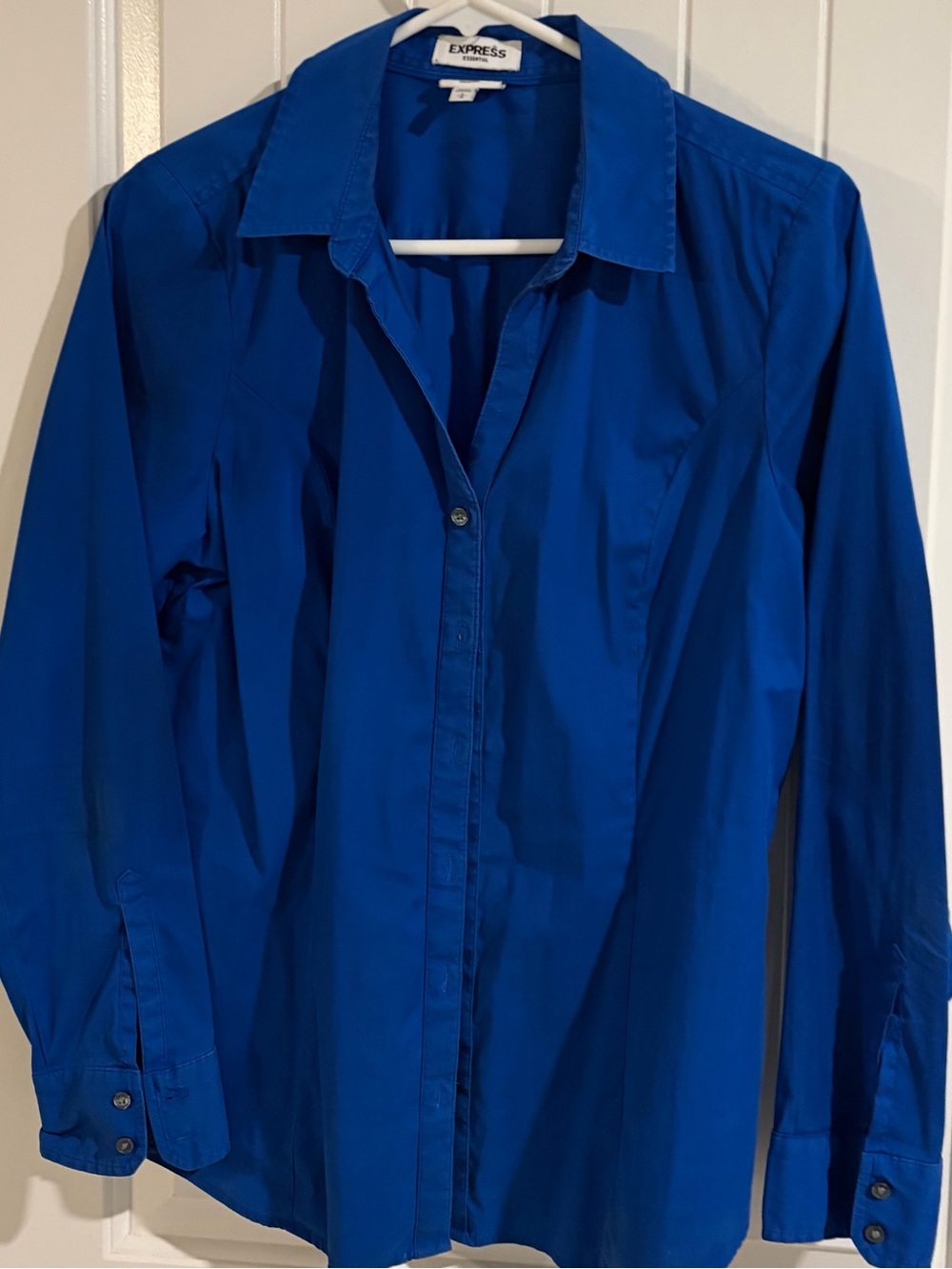Express Women’s Cobalt Blue Button-Up Blouse